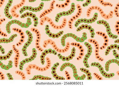 caterpillar seamless pattern in vector ,background,fabric,wrapping,wallpaper,etc