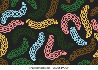 caterpillar seamless pattern in vector ,background,fabric,wrapping,wallpaper,etc