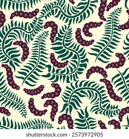 caterpillar seamless pattern in vector ,background,fabric,wrapping,wallpaper,etc