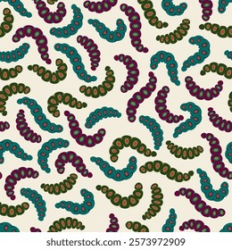 caterpillar seamless pattern in vector ,background,fabric,wrapping,wallpaper,etc