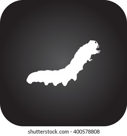 Caterpillar sign black simple icon on  background