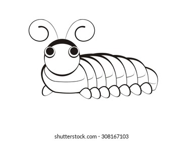 caterpillar simple illustration