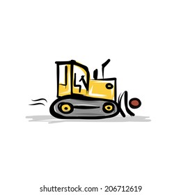 Caterpillar tractor, construction equipment for your design