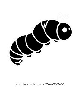 caterpillar vector design, caterpillar icon, caterpillar logo, caterpillar sticker, black and white design, great as a sticker.