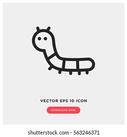Caterpillar vector icon, bug symbol. Modern, simple flat vector illustration for web site or mobile app