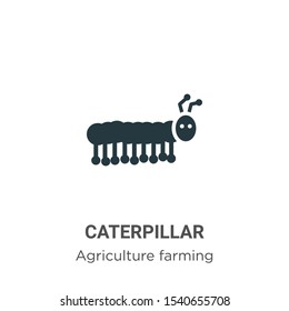 Caterpillar vector icon on white background. Flat vector caterpillar icon symbol sign from modern agriculture farming and gardening collection for mobile concept and web apps design.