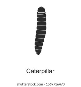 Caterpillar vector icon.Black vector icon isolated on white background caterpillar .