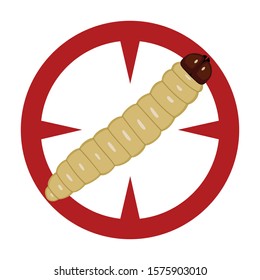 Caterpillar vector icon.Cartoon vector icon isolated on white background caterpillar.