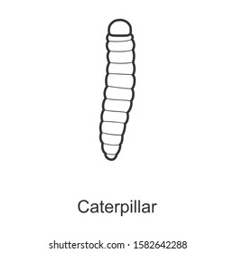 Caterpillar vector icon.Line vector icon isolated on white background caterpillar .