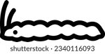 caterpillar Vector illustration on a transparent background.Premium quality symmbols.Stroke vector icon for concept and graphic design. 
