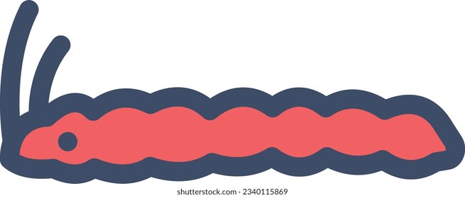 caterpillar Vector illustration on a transparent background.Premium quality symmbols.Stroke vector icon for concept and graphic design. 
