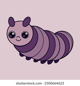 Caterpillar Vector Line Art | Insect Clipart and Graphic Design