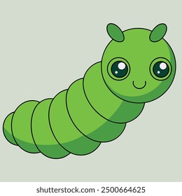 Caterpillar Vector Line Art | Insect Clipart and Graphic Design