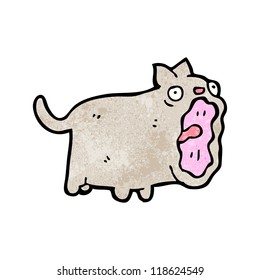 caricatura de gato caterwauling