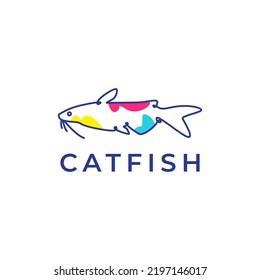 catfish abstract logo design vector