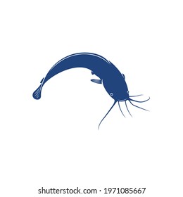 Catfish design vector illustration, Creative Catfish logo design concept template, symbols icons