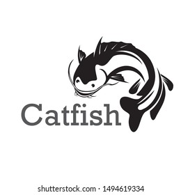 Catfish drawing art logo template design inspiration