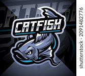 Catfish esport mascot logo design