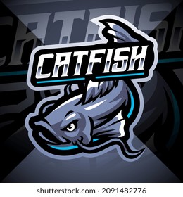 Catfish esport mascot logo design
