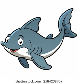 Catfish fish isolated flat vector illustration on white background