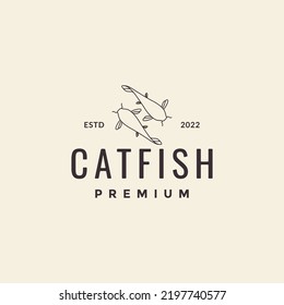 Catfish Food Hipster Logo Design