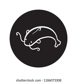 catfish icon with black background
