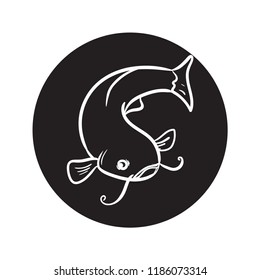 catfish icon with black background