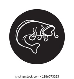 catfish icon with black background