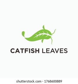 logo de la hoja de bagre. icono de catfish