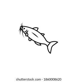 catfish line icon. signs and symbols can be used for web, logo, mobile app, ui, ux