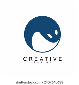 Catfish logo design with the letter P concept.