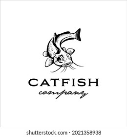 Catfish logo with elegant and classic design style
