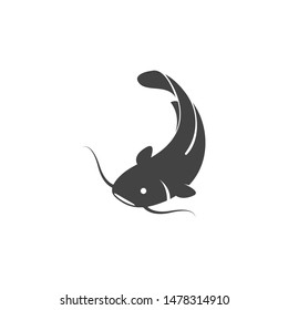 Catfish logo template vector icon illustration design 