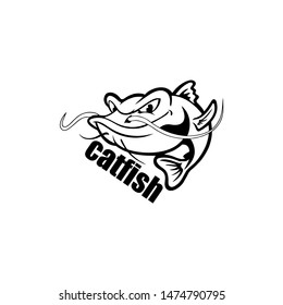 catfish logo vector white background