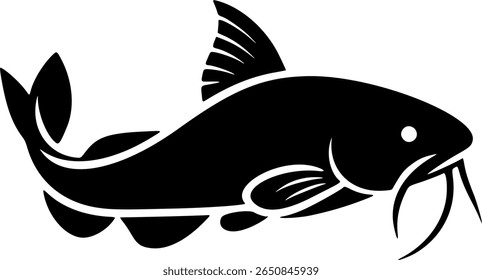 Catfish silhouette vector, high quality