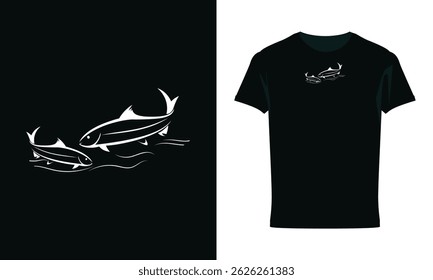 Catfish sketch hand drawn t-shirt design illustration