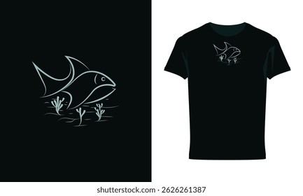 Catfish sketch hand drawn t-shirt design illustration