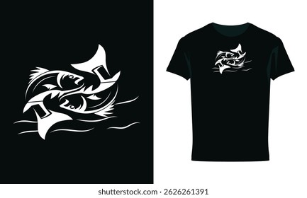Catfish sketch hand drawn t-shirt design illustration