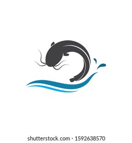 catfish vector icon illustration design template