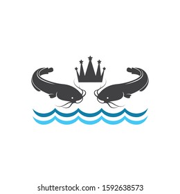 catfish vector icon illustration design template