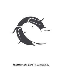 catfish vector icon illustration design template