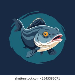 Catfish vector illustration, Hand Drawn Catfish Vector, Hand Drawn Fish.