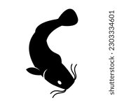 Catfish vector illustration, catfish vector icon suitable for logo, web, application