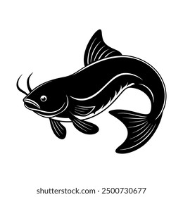 Catfish vector on white background