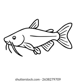 catfish vector realistic line icon on white background
Vector line icon animal, wildlife