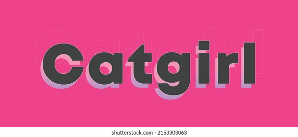 Catgirl token banner. CATGIRL coin cryptocurrency concept design can used for banner, background, poster, article, title design, wallpaper, social media, header. svg