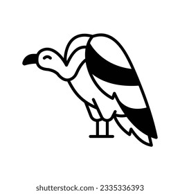 Cathartes aura Vector icon which can easily modify or edit

