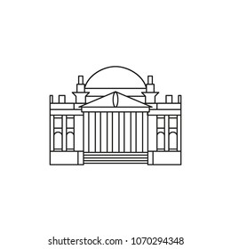 Cathedral architecture icon. Outline Cathedral architecture vector icon for web design isolated on white background