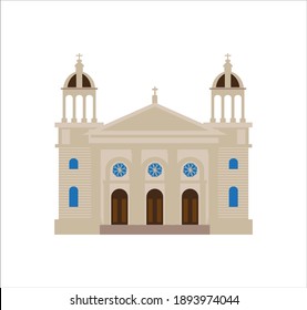 Basilique de la cathédrale de San José, Californie, États-Unis. illustration pour le web et le design mobile.