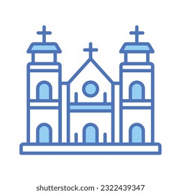 Eine Kathedrale, Vektordesign im modernen Stil, einfach zu bedienen und herunterladen